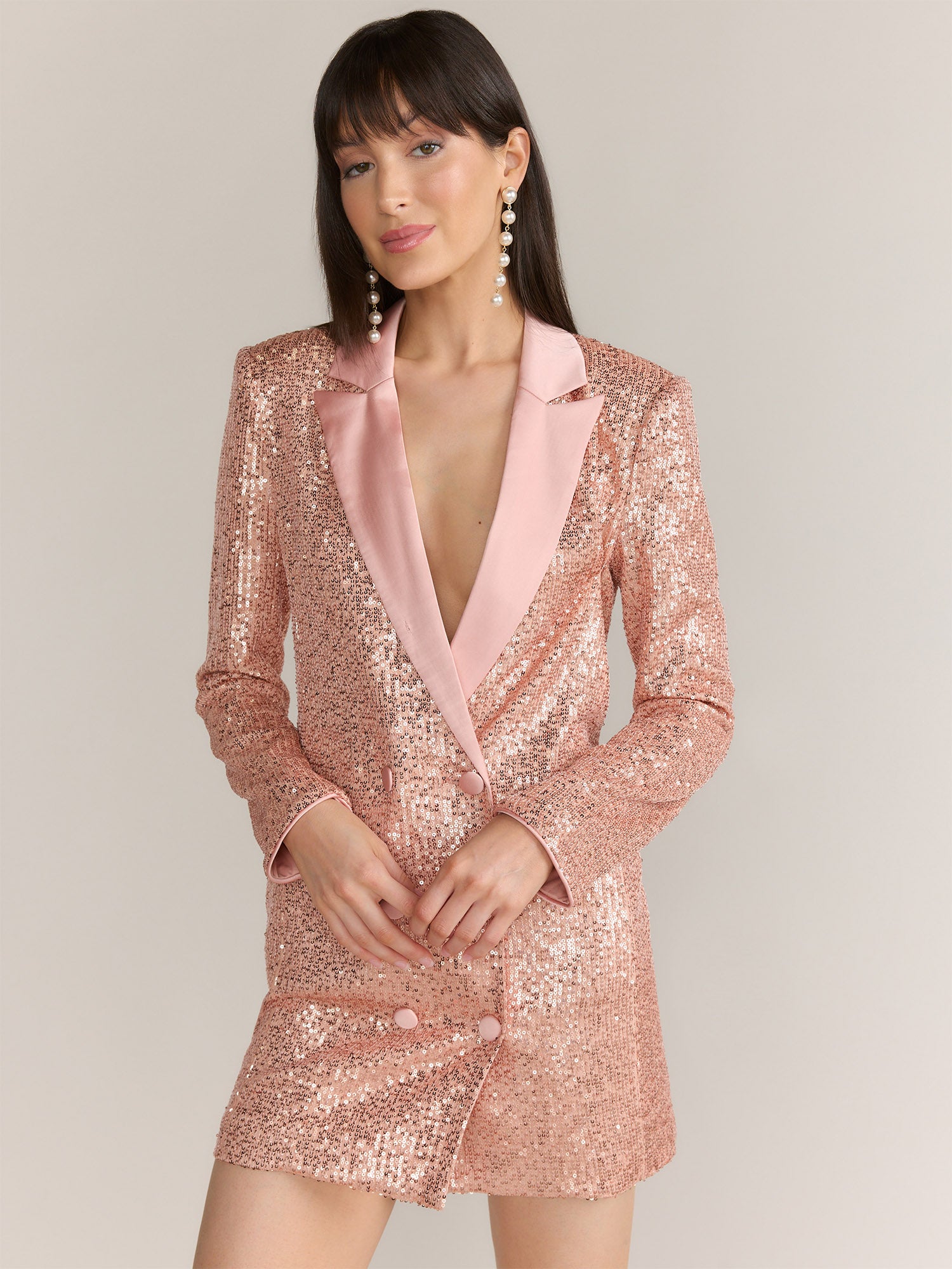 sequin blazer dress